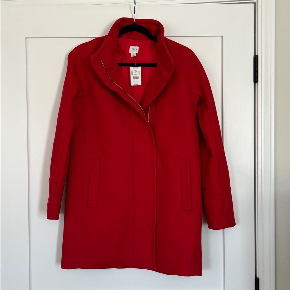 J. Crew Vibrant Red Coat